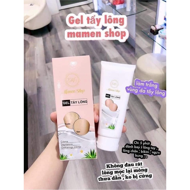 [CAM KẾT CHÍNH HÃNG] COM BO GEL TẨY LÔNG MAMEN SHOP KÈM SERUM CAO TRIỆT -KEM TẨY LÔNG MAMEN SHOP