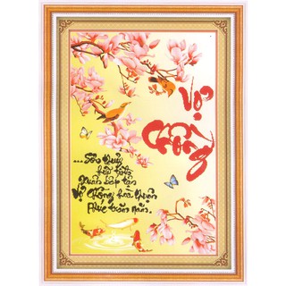 Tranh thêu chữ thập Vợ chồng DLH-222962