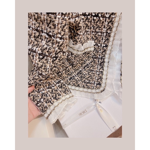 Áo dạ tweed nữ phong cách hàn quốc