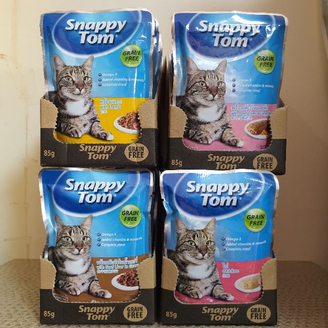 Pate Snappy Tom gói 85g cho mèo- Thùng 48 gói