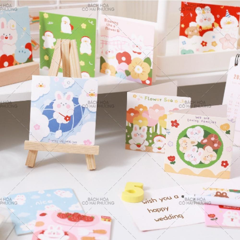 Chúc mừng Sinh Nhật, thiệp cảm ơn, quà tặng in họa tiết kawaii, hoạt hình dễ thương cute