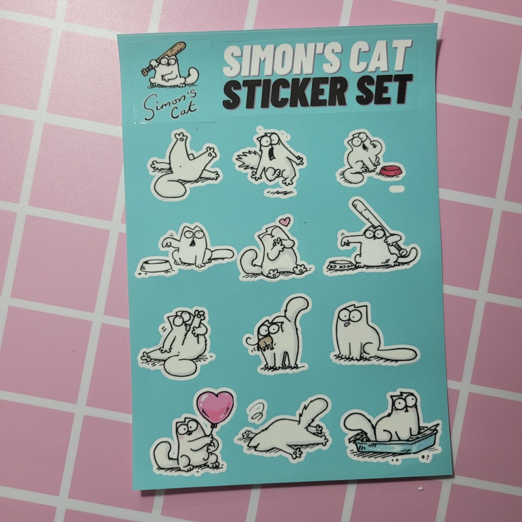 Sticker Mèo Simon Dễ Thương - Dán sổ - Trang trí