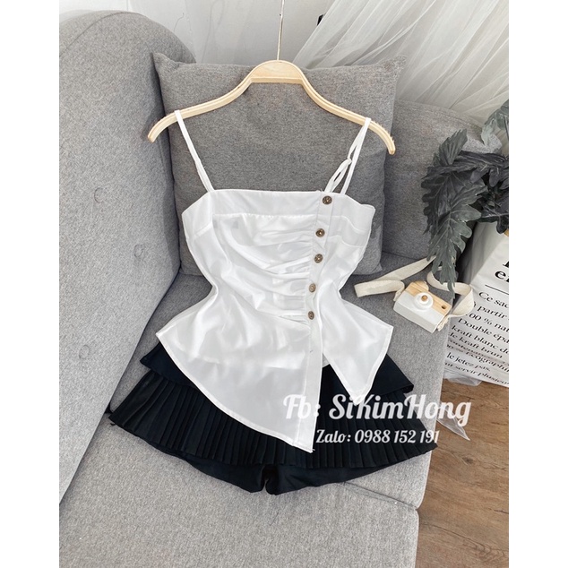 Áo hai dây xẻ tà dễ thương ( Ảnh shop chụp thật) | BigBuy360 - bigbuy360.vn