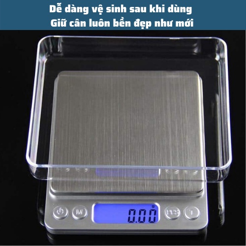 Cân Tiểu Ly mini điện tử định lượng 0.1g - 3kg độ chính xác cao Làm Bánh Cân tiểu li nhà bếp nhỏ gọn tiện lợi