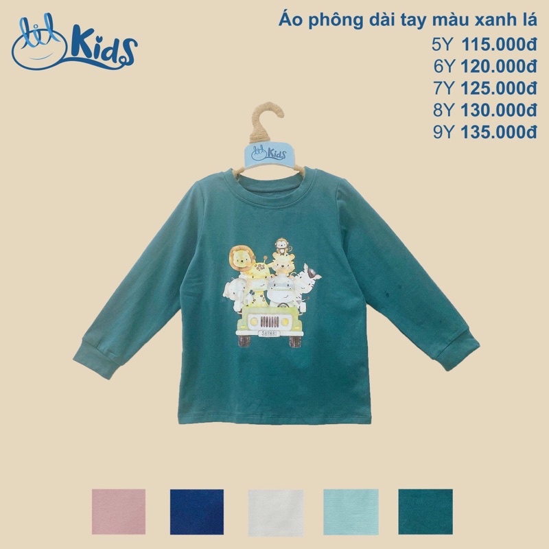 Áo dài tay Lil dành cho bé size kid từ 5y đến 9Y