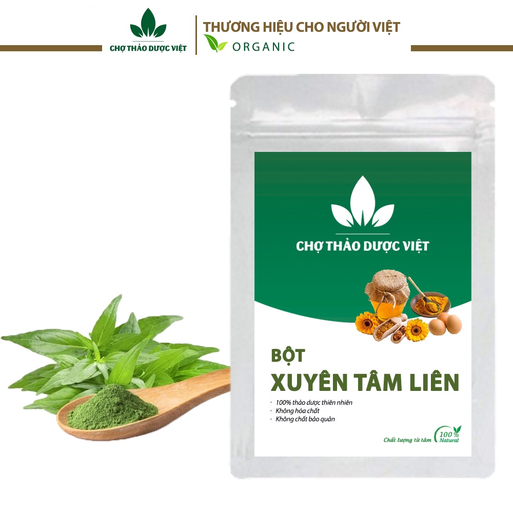 Bột xuyên tâm liên nguyên chất 100g ( Bột thảo mộc xông, tắm giảm ngứa) - Chợ Thảo Dược Việt