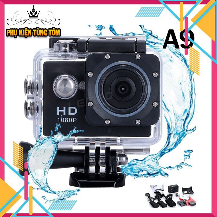 [Mã ELFLASH5 giảm 20K đơn 50K] 💥FREE SHIP 💥Camera hành trình xe máy Chống nước FULL HD 1080 Sport Cam A9 Full HD HOT | BigBuy360 - bigbuy360.vn
