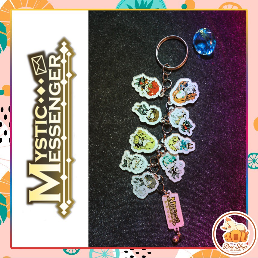 Móc khóa dây Mystic Messenger móc khóa dây acrylic mica anime