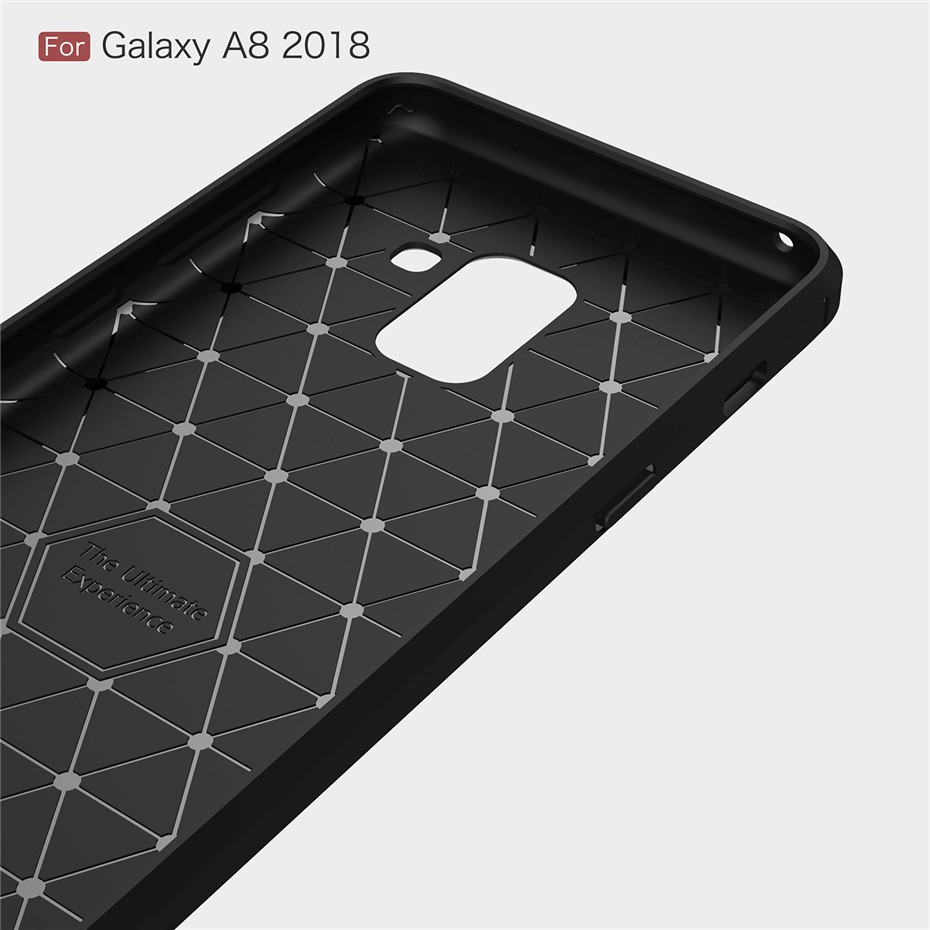 Ốp điện thoại TPU mềm Silicone thiết kế cạnh viền carbon cho Samsung Galaxy A8 2018 A6 A8+ a7 2018 A530F A9 2018