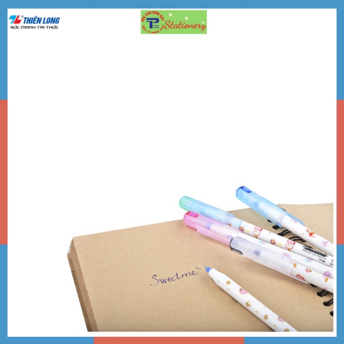 Bút Bi Nến Điểm 10 Thiên Long TP08 với thân bút in hình cute ngộ nghĩnh- hàng chính hãng Thiên Long