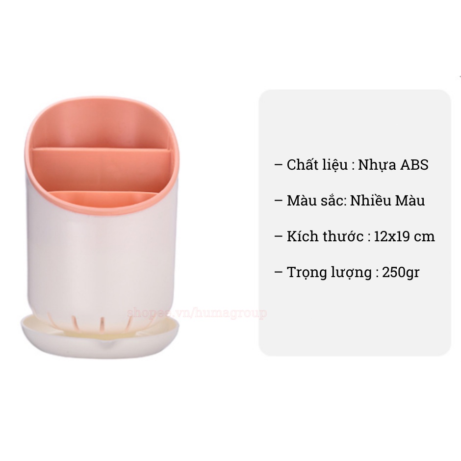Ống Đựng Đũa, Muỗng, Thìa, Dĩa Bằng Nhựa Có Đế Hứng Tiện Lợi