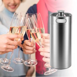 4L Thùng bia Growler Thép không gỉ trần truồng Keg Home Bia Chai bia nhỏ