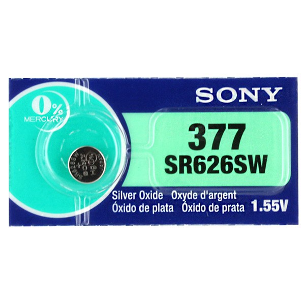 Vỉ 5 Viên Pin Sony SR626SW / 377 Dành Cho Đồng Hồ
