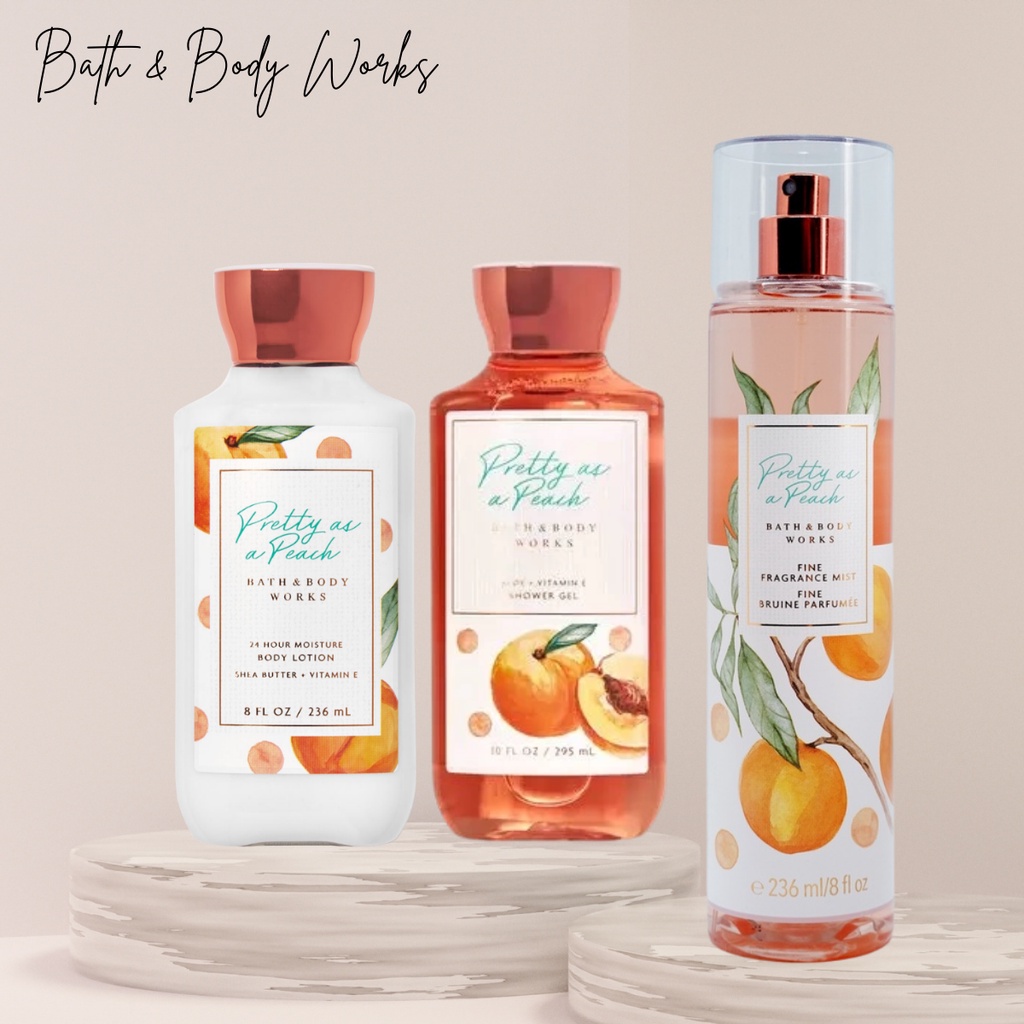 Xịt Thơm Toàn Thân Body Mist Bath And Body Works Pretty As A Peach Ngọt Ngào Nhí Nhảnh Chai 236ml