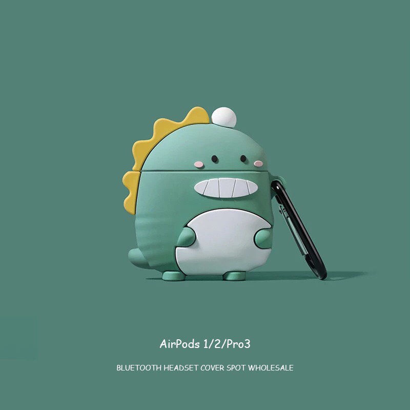 Ốp Case Airpod Cu Shin Cá Mập Que Kem Khủng Long Xanh Tay Mèo Dễ Thương C2