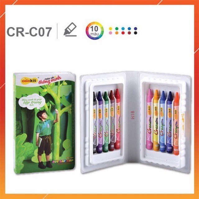 Bút sáp màu cao cấp không độc hại Thiên Long Colokit 10/16/24 màu