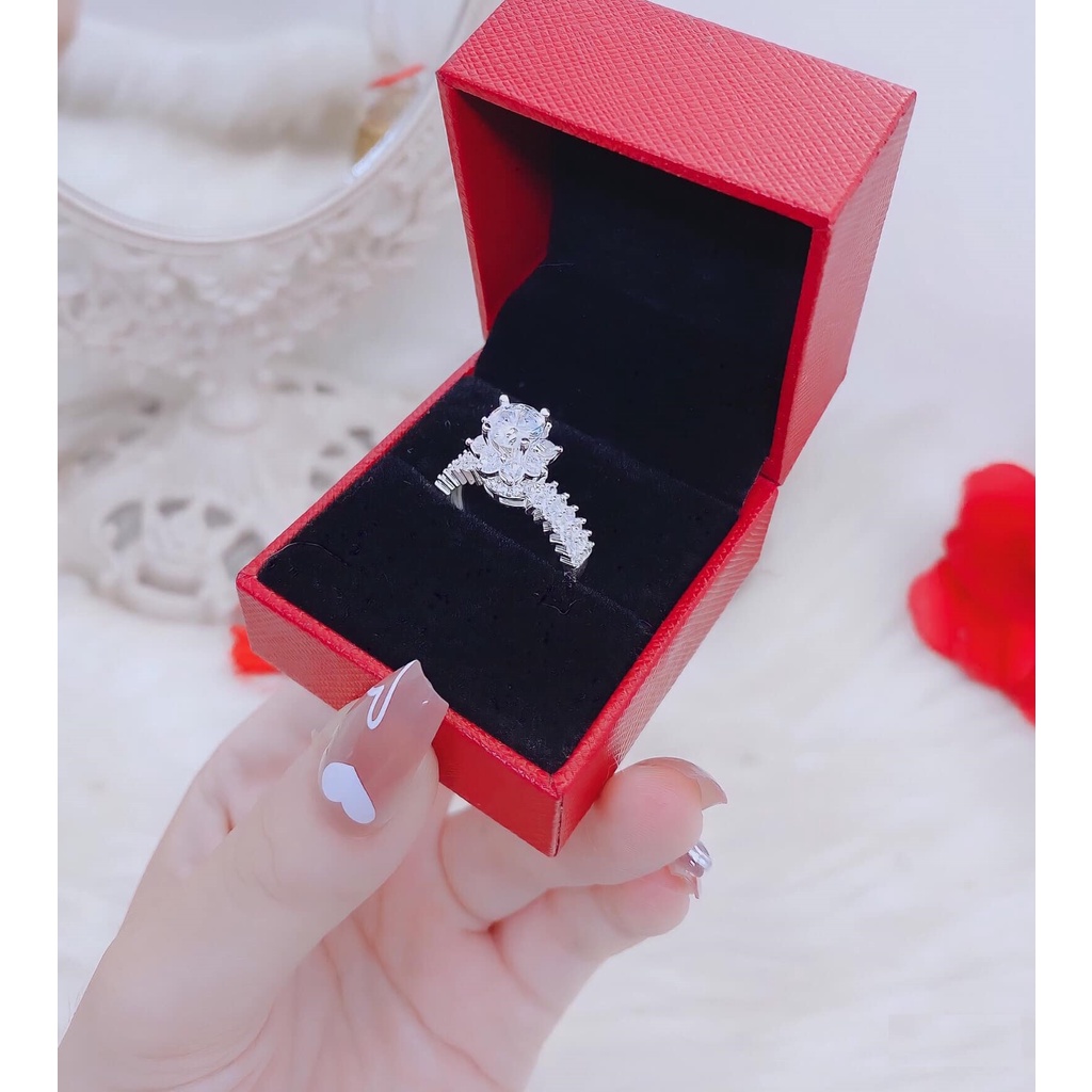 Nhẫn nữ - nhẫn nữ đá cao chuẩn bạc ta -Thanh  bạc