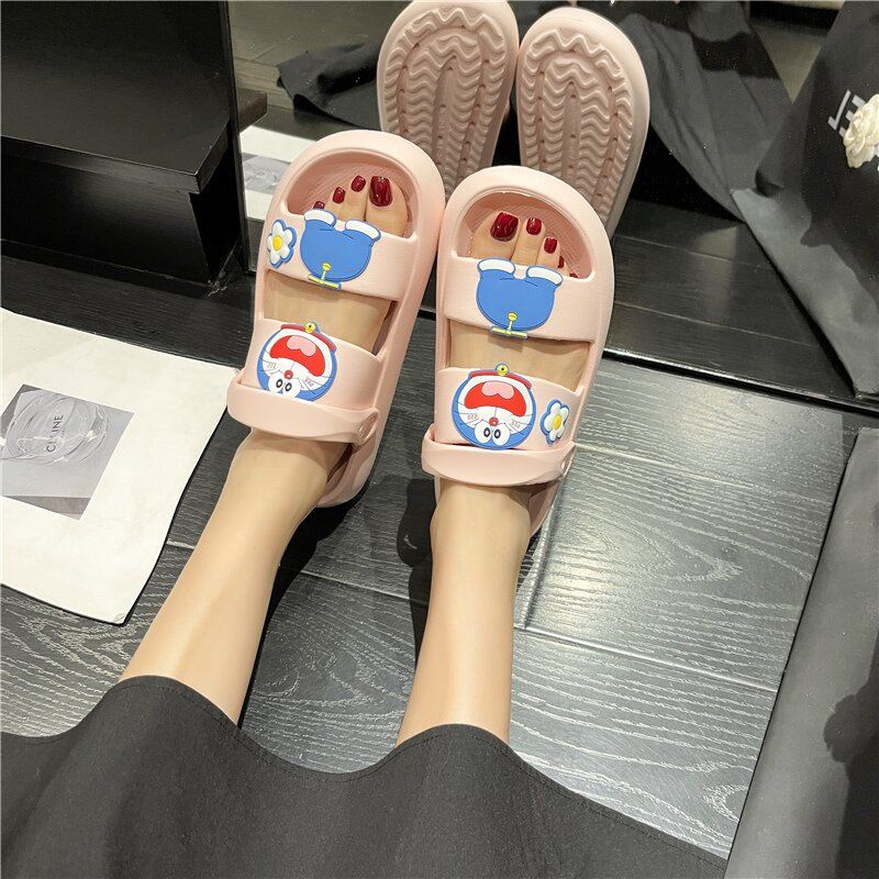 Dép Sandal Chống Trượt Họa Tiết Doraemon Thời Trang Mùa Hè 2022