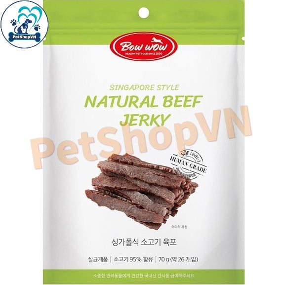 Thịt sấy cho chó nhiều vị BOWWOW 70g - Ăn vặt cho chó - Snack cho chó