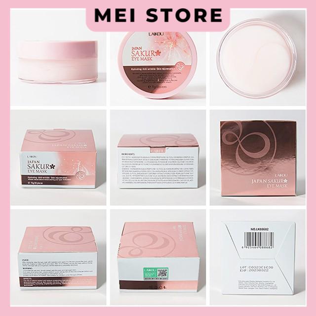 Mặt Nạ Mắt LAIKOU Hoa Anh Đào Giảm Quầng Thâm và Bọng Mắt Hộp 100 Miếng