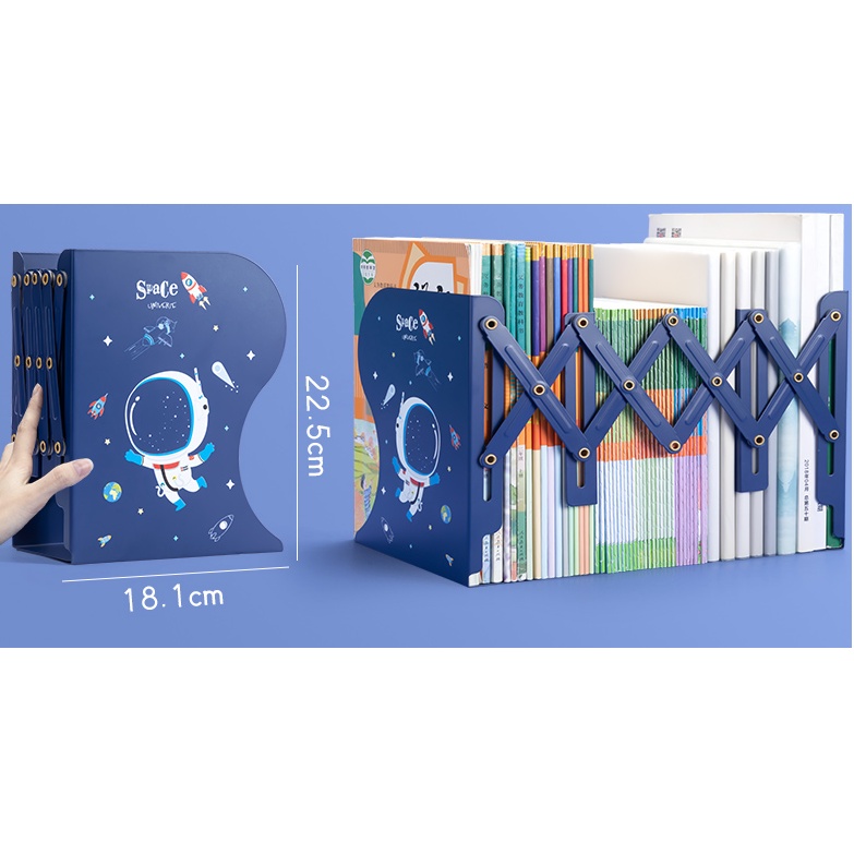 Giá kẹp để sách bé trai bé gái phong cách Hàn Quốc 3 ngăn