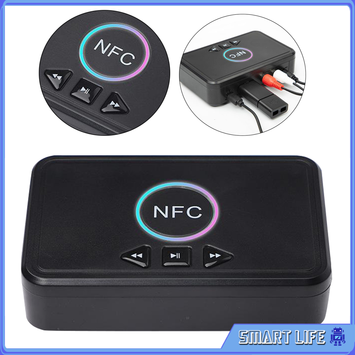 Bộ Chuyển Đổi Âm Thanh Không Dây 5.0 Nfc 3.5mm Aux | BigBuy360 - bigbuy360.vn