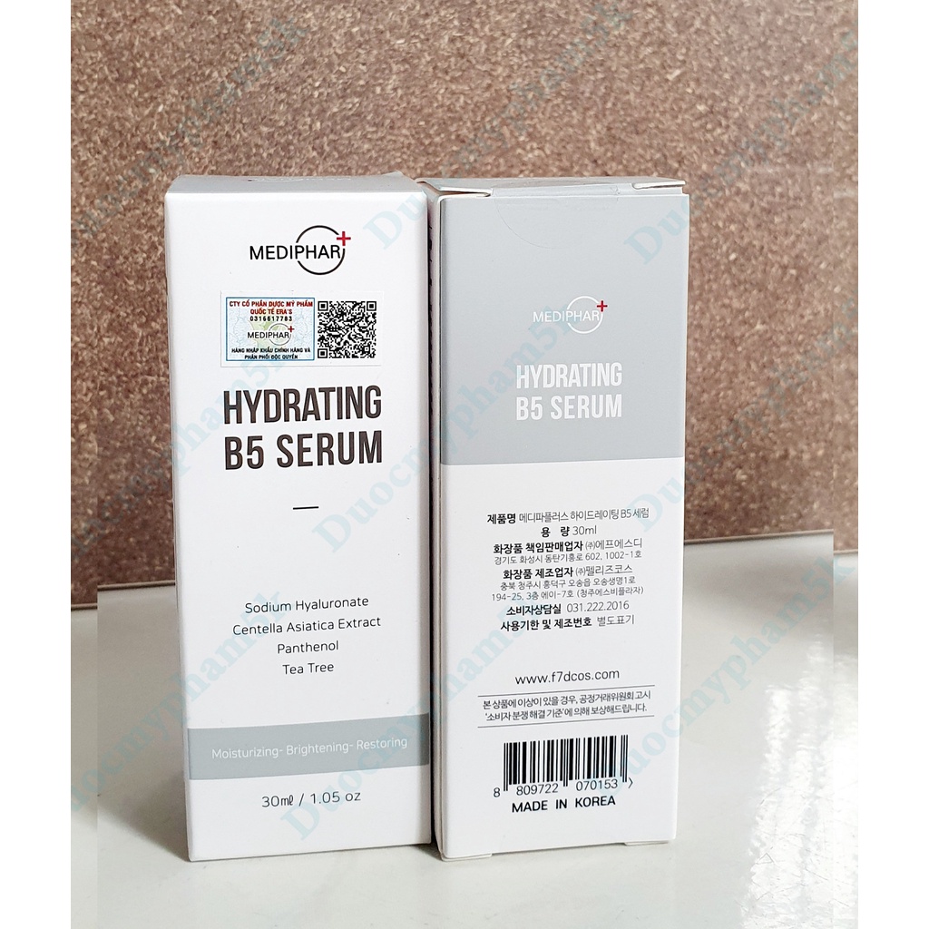 Serum B5 Mediphar Tinh Chất Dưỡng Ẩm, Phục Hồi,Sáng Da,Cấp Nước,Chống Lão Hóa MEDIPHAR+ HYDRATING B5