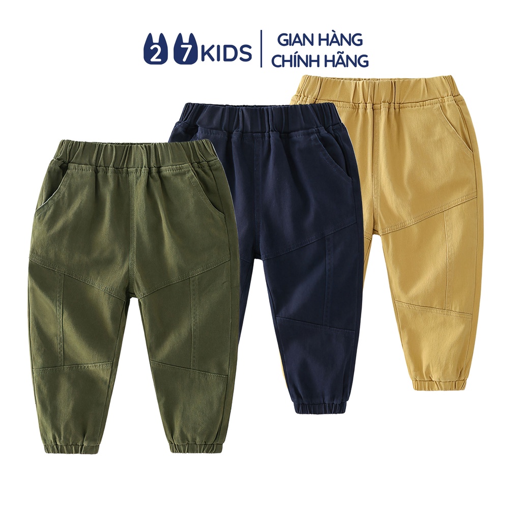 Quần dài Kaki bé trai 27Kids WELLKIDS Quần thu đông lịch sự nam cho trẻ từ 2-10 tuổi BLKK1