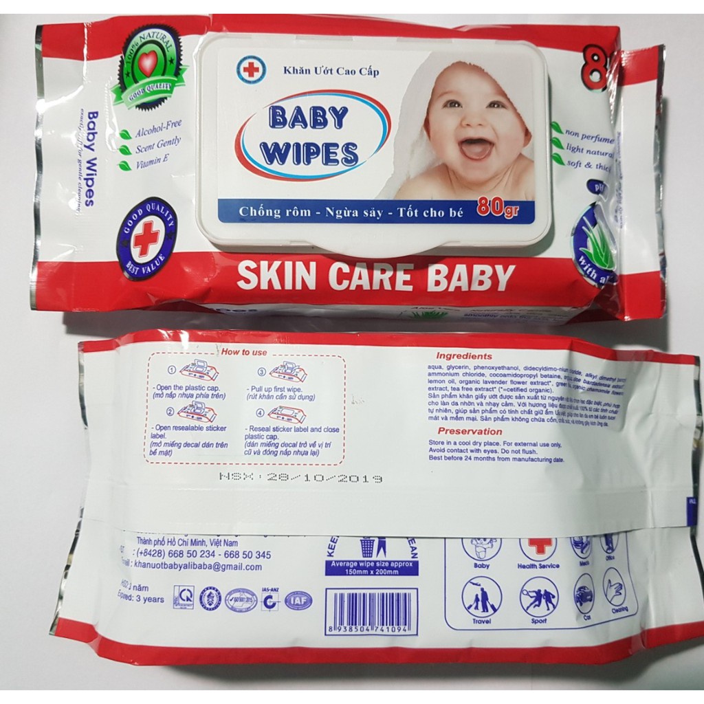 Khăn ướt Baby Wipe, khăn ướt an toàn cho bé yêu