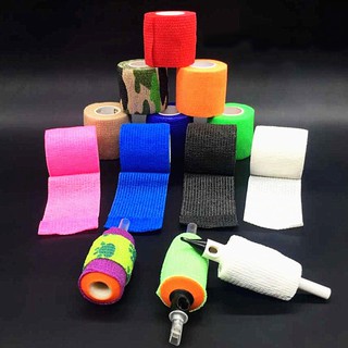 Set 12 cuộn băng keo bọc tay cầm máy xăm 5*450 tiện dụng