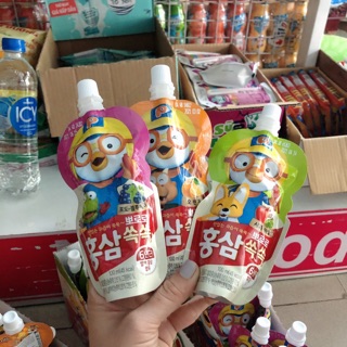 Nước Uống Hồng Sâm Trẻ Em PORORO Hàn Quốc 100ml