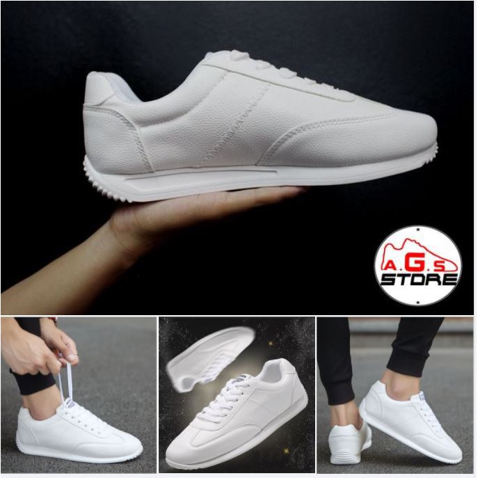 [💥FREESHIP💥]Giày Da Trắng Nam Thể Thao Cao Cấp - Giày Nam Cổ Thấp Đẹp Giá Rẻ Trẻ Trung Bảo Hành 12 Tháng | BigBuy360 - bigbuy360.vn