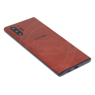 Miếng dán da Galaxy Note 10 plus - Da thật nhập khẩu cao cấp - Davis (Đỏ Mịn)