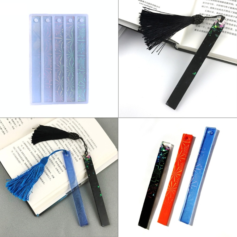 Khuôn Silicone Làm Đánh Dấu Trang Sức Nhựa Epoxy Hình Chữ Nhật