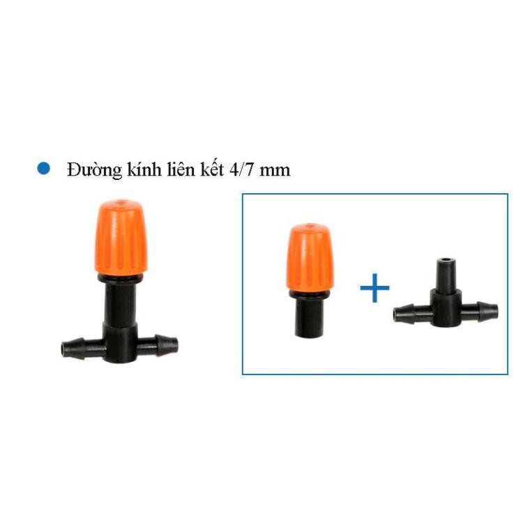 Bộ 10 đầu tưới phun sương, béc phun sương  kèm chân T