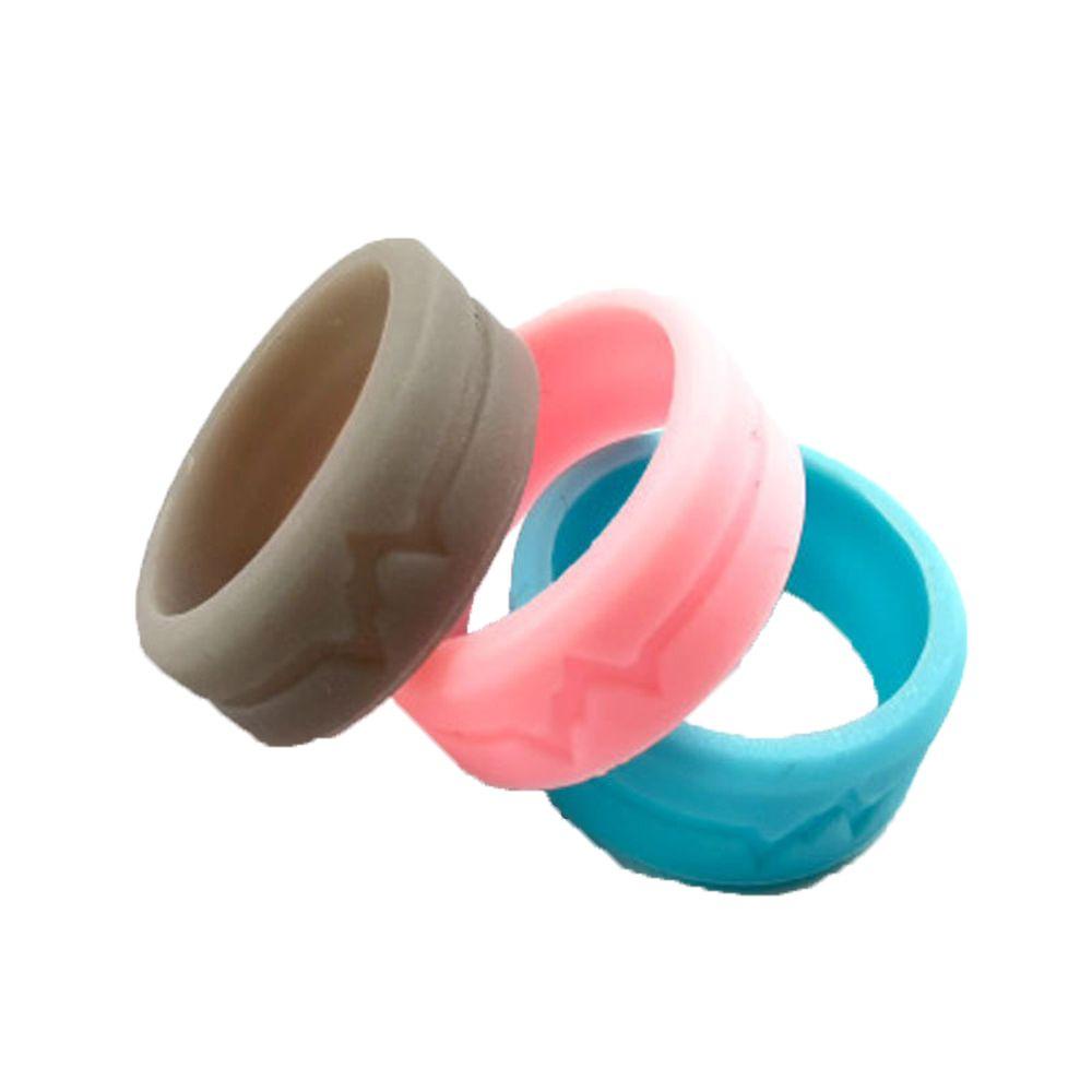 LUOLV Jewelry Gifts Fluorescent Ring Night Run Glow In The Dark Luminous Silicone Ring Trendy Finger Ring Band Fashion Camping Wedding Anniversary Birthday Party For Men Women/Multicolor
