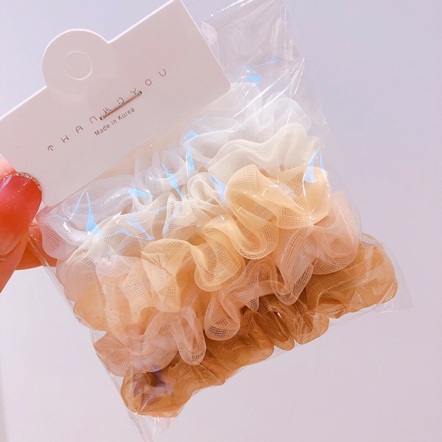 Scrunchie xinh xắn nhiều màu, buộc tóc vải nhiều màu xinh xắn. Nơ buộc tóc bằng vải đáng yêu