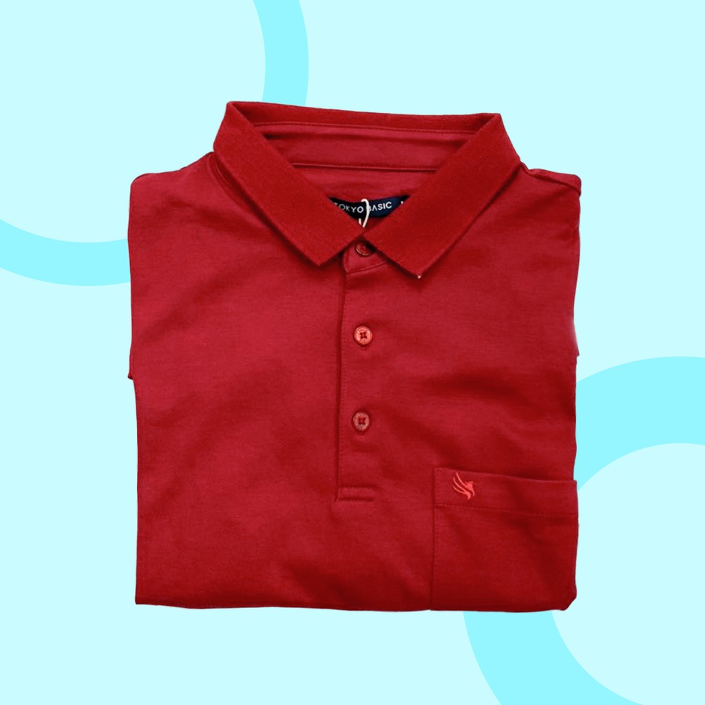 Áo Polo Nam Cotton Cao Cấp, Basic Sang Trọng Lịch Lãm TOKYOLIFE cổ Đức có chân dáng suông I733-062E