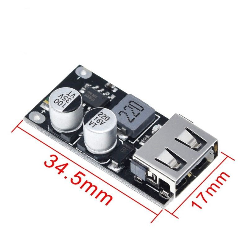 DMTT Bảng Mạch Hạ Áp Dc 6V-32V Xuống Usb Dc 5v Hỗ Trợ Sạc Nhanh Qc3.0