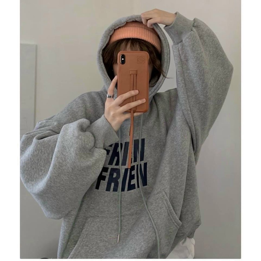 Áo Hoodies Nữ Chui Đầu Chất Nỉ Mềm Co Giãn Tốt Nón 2 Lớp Form Rộng Mặc Thoải Mái [NEW UNISEX]