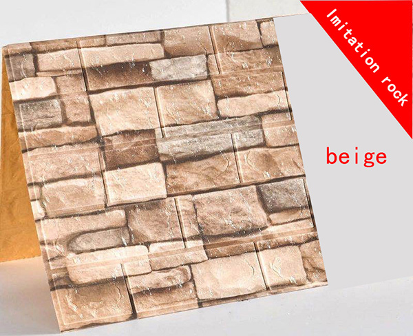 3D luxurious stone wallpaper self-adhesive waterproof wallpaper retro wall decoration