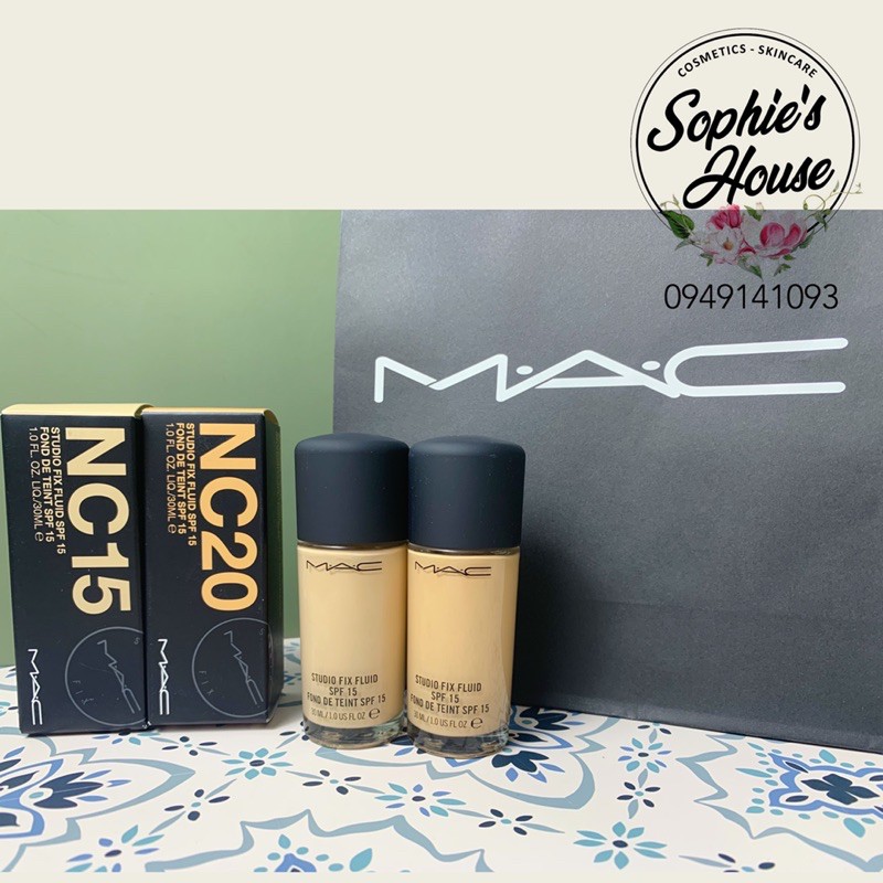 Kem nền MAC Studio Fix Fluid SPF15 NC15 / NC20