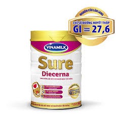 SỮA BỘT DÀNH CHO NGƯỜI TIỂU ĐƯỜNG VINAMILK SURE DIECERNA HỘP 400G