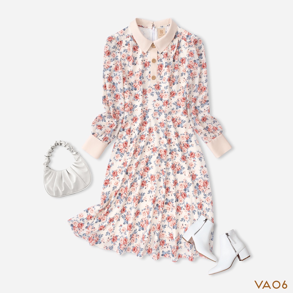 Váy Nữ Dài Tay Dáng Xòe Thời Trang Thiết Kế Cao Cấp NORICK