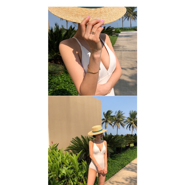 Đồ Bơi Một Mảnh Màu Trơn Phong Cách Hàn Quốc Quyến Rũ Thời Trang 2022