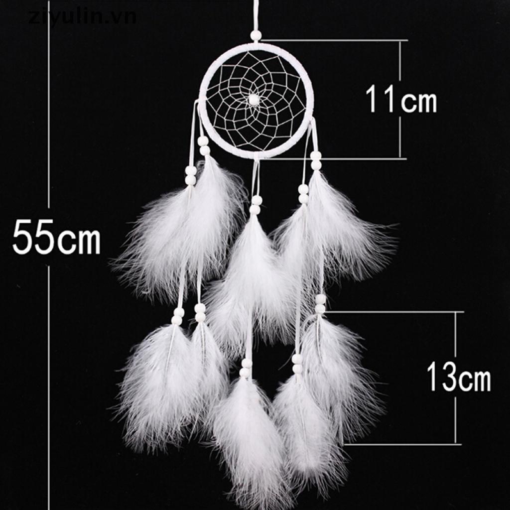 Dreamcatcher Đính Lông Vũ Thủ Công Treo Trang Trí Nhà Cửa / Xe Hơi