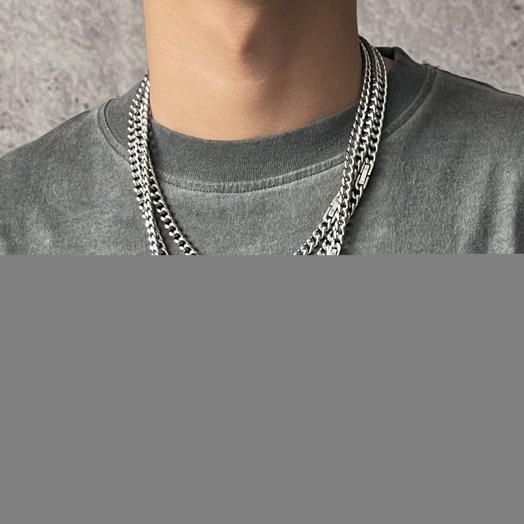 Vòng cổ Thép Titan Thiết Kế Đơn Giản Phong Cách Retro