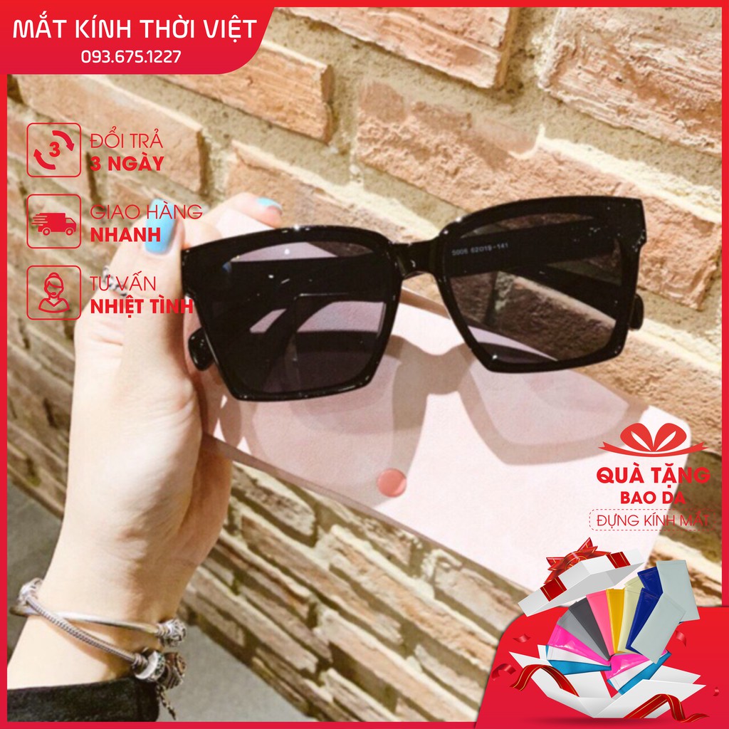 [M5006] Kính thời trang nam nữ form vuông đơn giản đủ 2 màu - Mắt kính Thời Việt