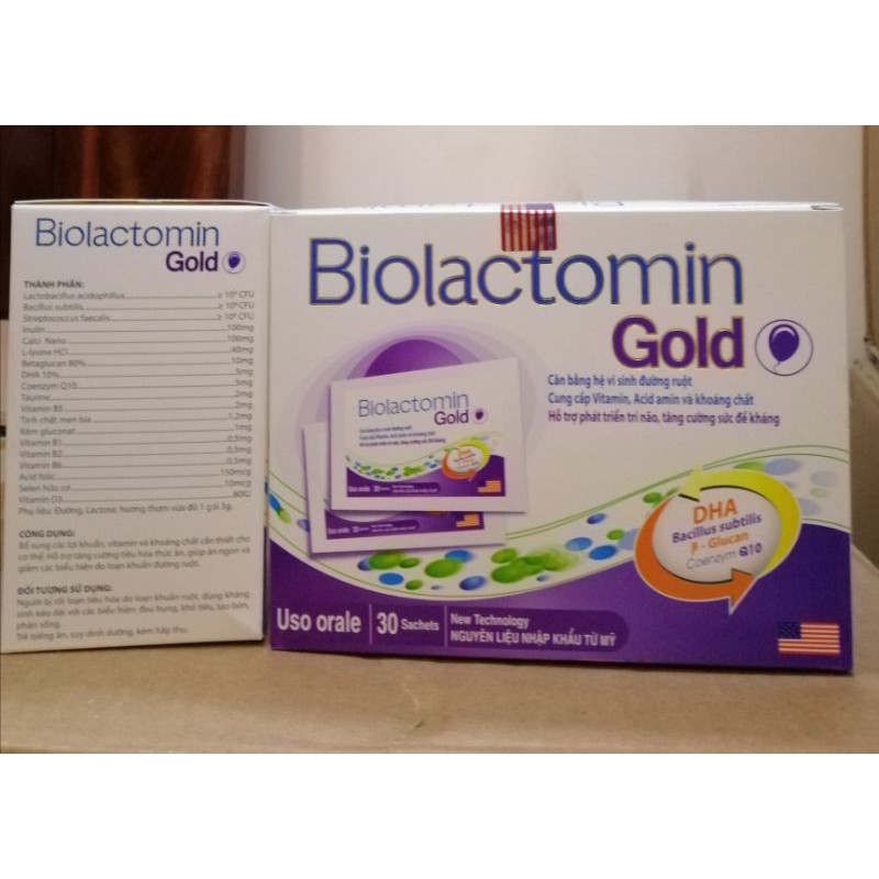 Cốm Biolactomin hỗ trợ tiêu hóa.