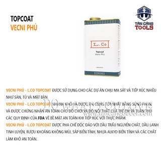 L.Co Vecni Phủ – Mờ Matte TopCoat 5 Lít